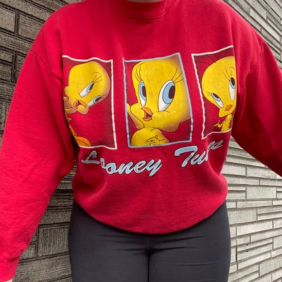 Warner Bros. Tops - Vintage Tweety Bird Looney Tunes Sweatshirt Top
